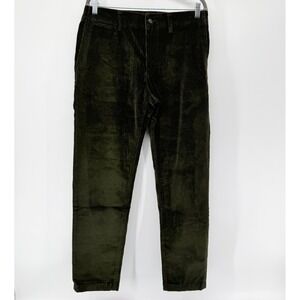 American Eagle Pants Mens 32x32 Olive Green Slim Straight Flex Corduroy Trousers